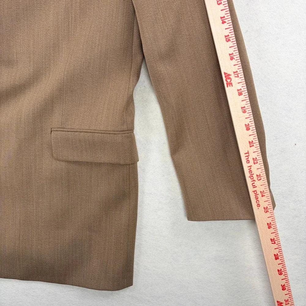 Burberry London 2019 Mens 46R Blazer Tan 100% Wool 2 Button Modern Sport Coat